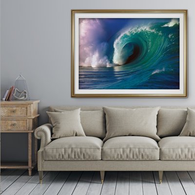 « waimea bay wave », reproduction de peinture à l’acrylique