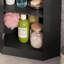 Meuble-lavabo de coin mural noir de 24 pouces avec lavabo en céramique, convenant aux petites zones de dressage de la salle de bain (robinet non inclus).-549023191