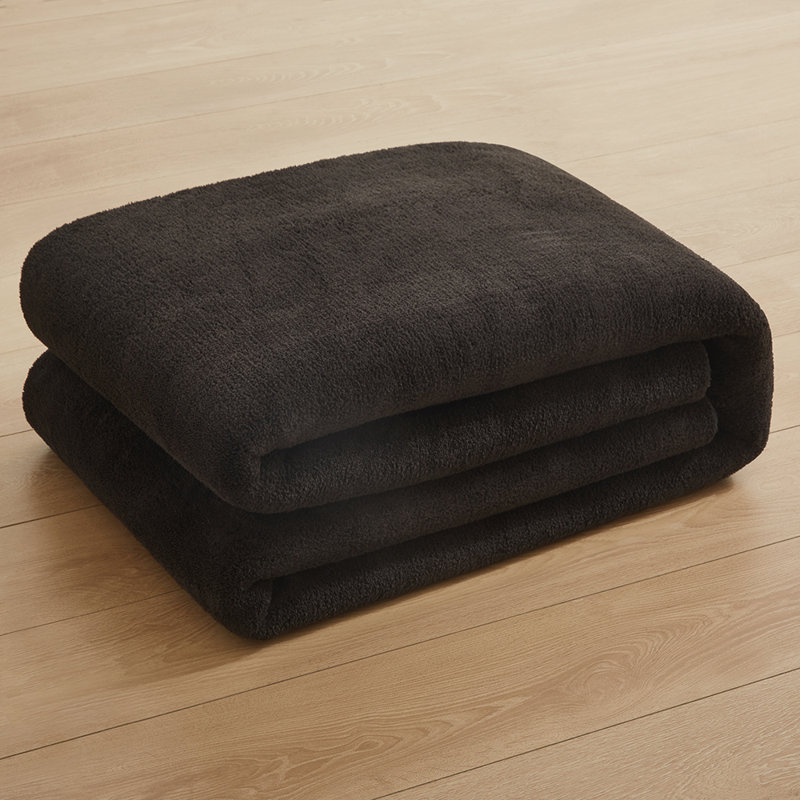 Luxurious Fluffy High-pile Living Room Large Area Rug, Rectangle 80 x 150 cm, Black