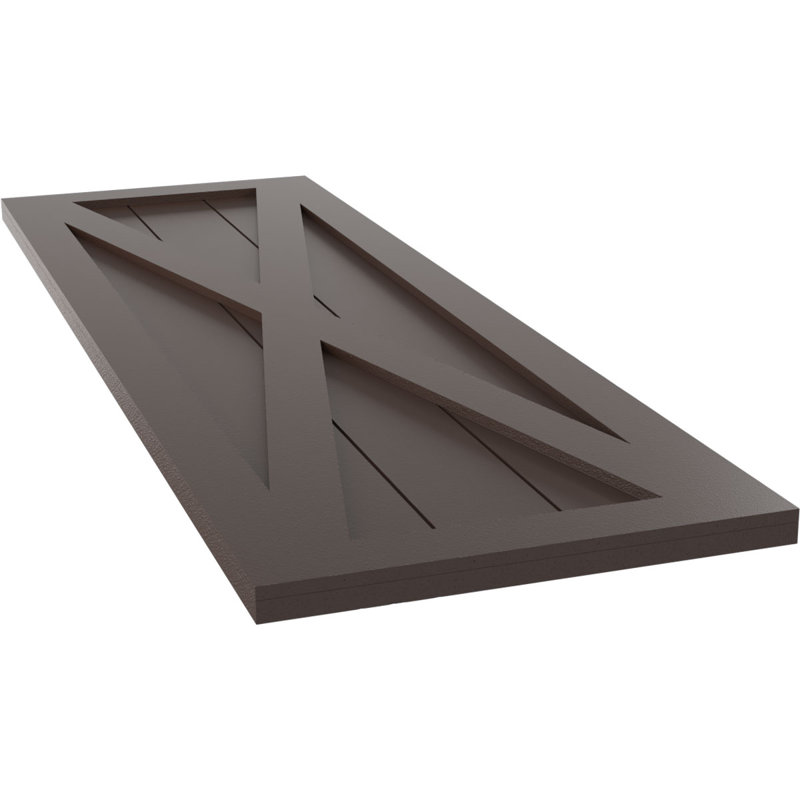 Volets à fixation fixe en PVC True Fit, 15", 63", Raisin brun