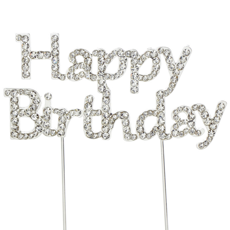 Surmatelas gâteau joyeux anniversaire rhinestone