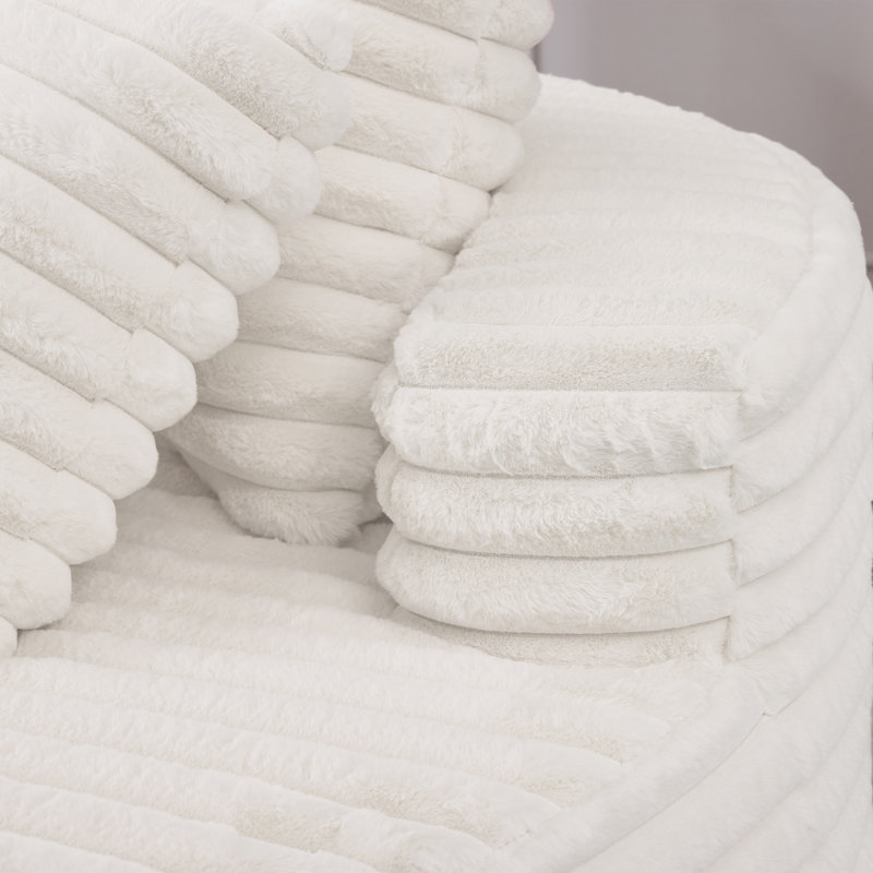 Upholstered Chaise Lounge, White