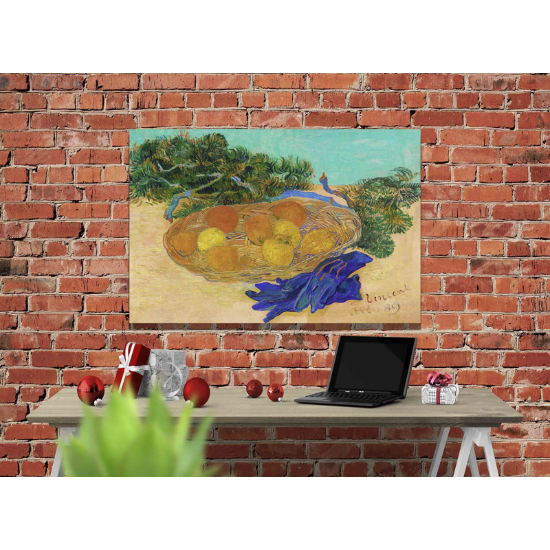 Still Life With Oranges, Lemons And Blue Glove by Vincent Van Gogh - Wrapped Canvas Painting, 76cm H x 101cm W x 18cm D