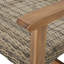 Gris et naturel avec assise en fer robuste complétant la finition du bois-971882920