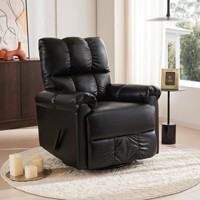 Faux Leather 360° Swivel Adjustable Recliner