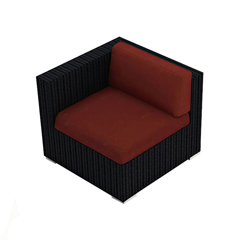 Urbana Outdoor One Arm Lounge Chair, Canvas Henna Sunbrella® Canvas