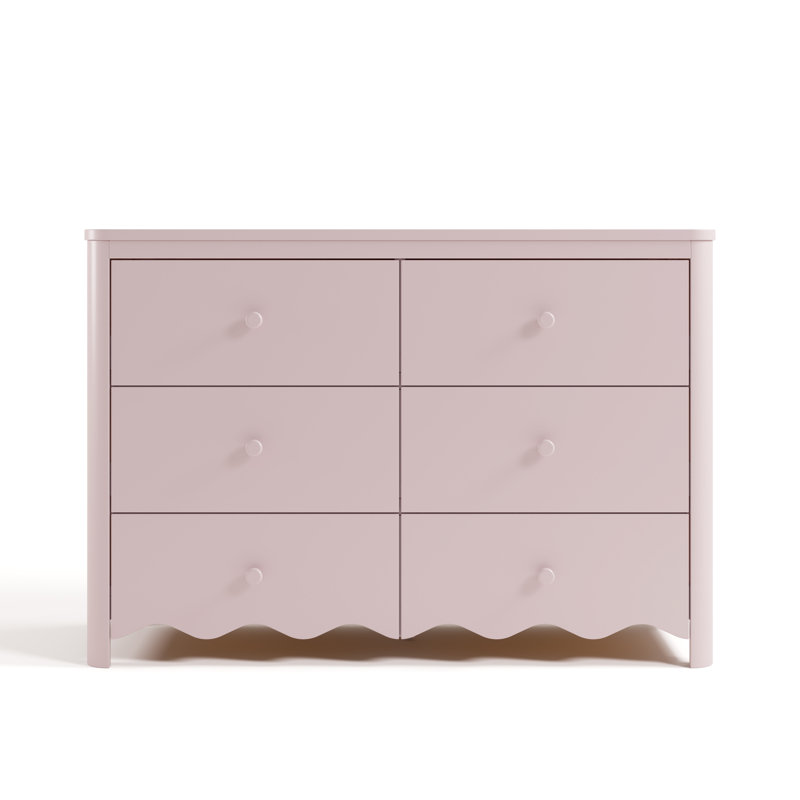 Commode 6 tiroirs Casablanca, Rosé