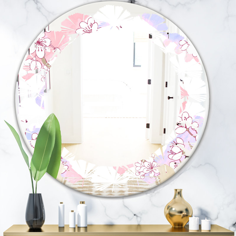 Miroir mural sans cadre en forme de fleur american americana, 31,5 po x 31,5 po