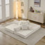 Canapé-lit en chenille convertible: canapé-lit pliable, méridienne, support d'accoudoir-427321637