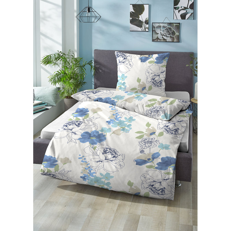 Cotton Floral Duvet Cover Set with Pillowcases Included