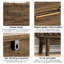 Rangement pour chaussures autoportant de 31,5 po style Mid-Century moderne en noyer de conception pour l'entrée, deux tiroirs rabattables, support ouvert, vestibule de construction avec et mix, 2 tablettes,