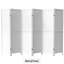6 Ft. Tall Wooden Louvered Room Divider Walnut 3 Panel-1123949872-1123949873