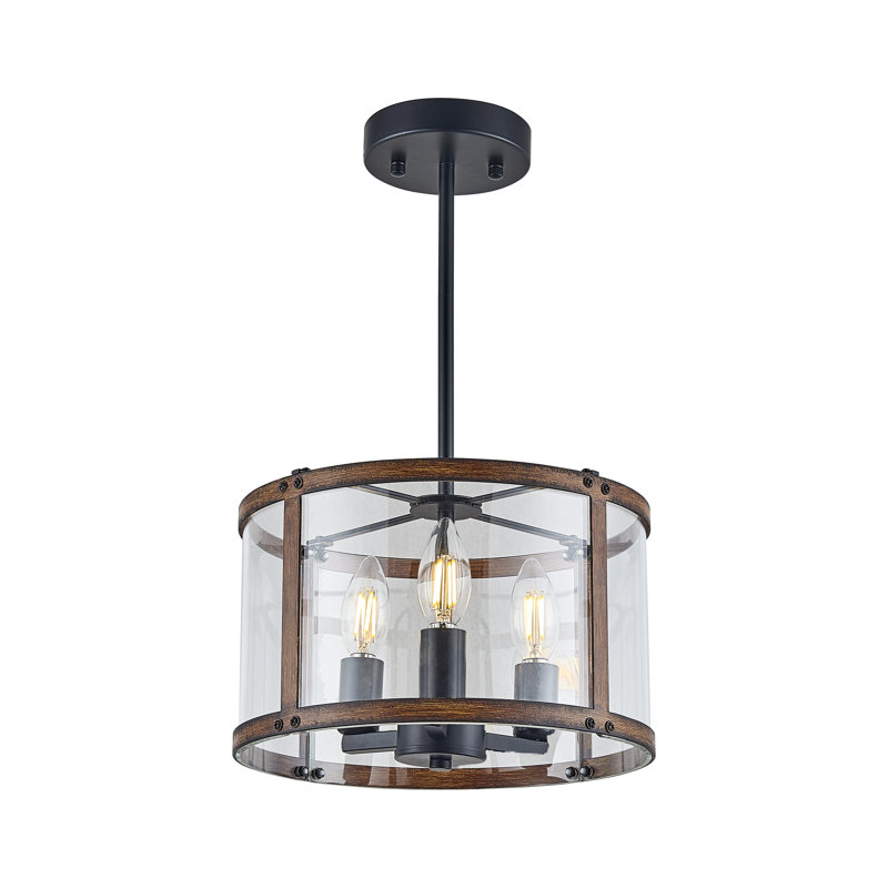 Luminaire suspendu tambour 3 lumières