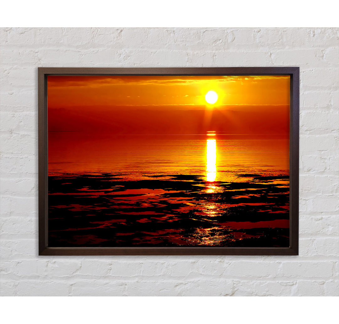 Lapping Waves In Golden Sunlight - Single Picture Frame Kunstdrucke auf Leinwand