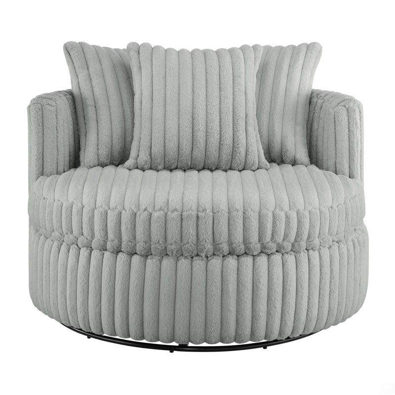 Fauteuil demi-tonneau surdimensionné très moelleux et ultra-moelleux