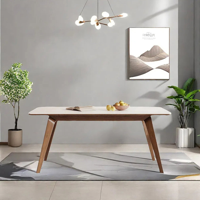 Table de salle à manger rectangulaire Modern Rock, H 29,52 po x L 70,86 po x l 35,43 po