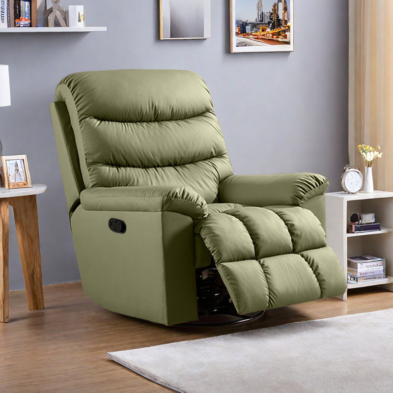 Fauteuil inclinable ergonomique multifonctionnel en similicuir, Vert