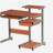 Complete computer work station desk, wood grain-1353235223
