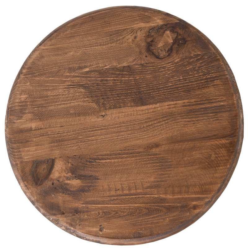 Swivel Solid Wood Adjustable Height Stool, Bronze