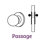 Grandeur Newport Rosette Passage with Fontainebleau Crystal Door Knob