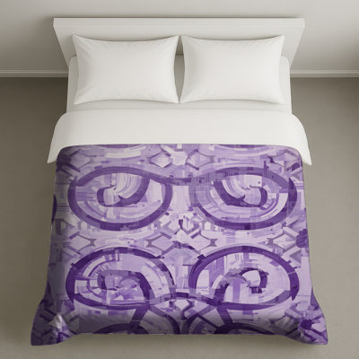 Housses de couette géométriques mauves