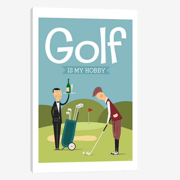«Golf» par TomasDesign, impression sur toile, H 18 po x l 12 po x P 1,5 po, Pas de tapis, Toile tendue