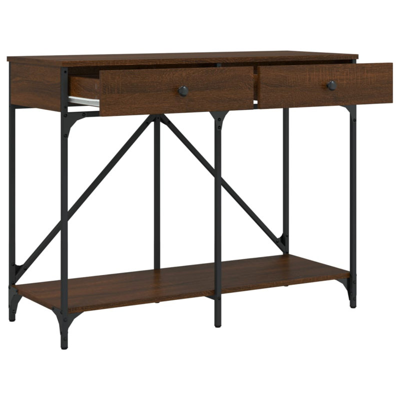 Ramesh 100cm Console Table, Brown Oak