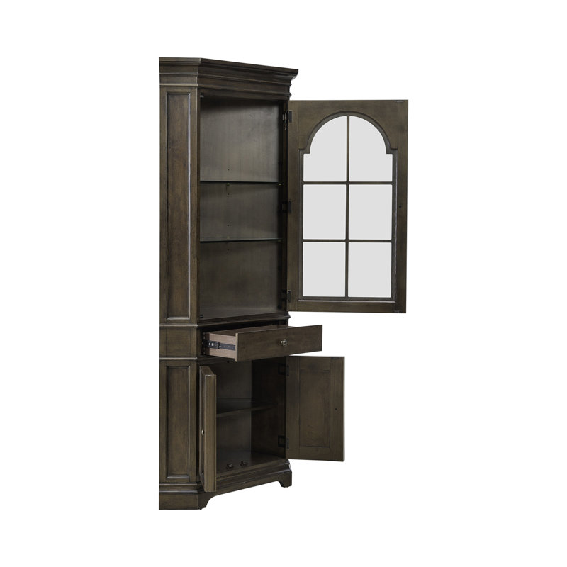 Tawona Corner Cabinet w/ Touch LED Lighting & Adjustable Shelves