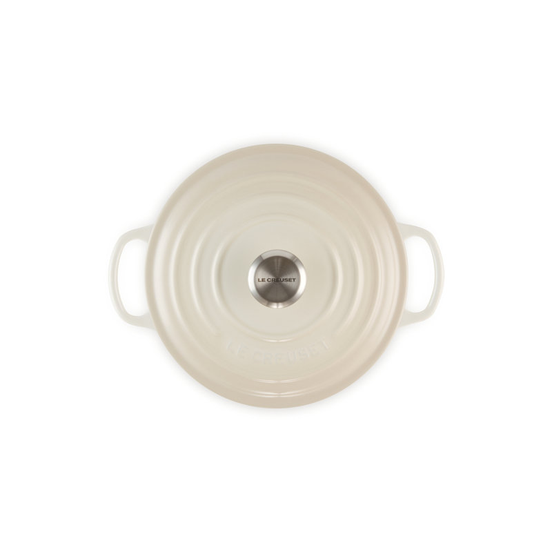 Meringue Enameled Cast Iron 7.25 qt. Dutch Oven