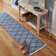 Town & Country Everyday Rein Solid Diamond Everwash Non-Slip Backing Washable Area Rug Blue