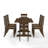 Heymann Trestle Dining Set with Solid Wood Chairs-805197702-711096410