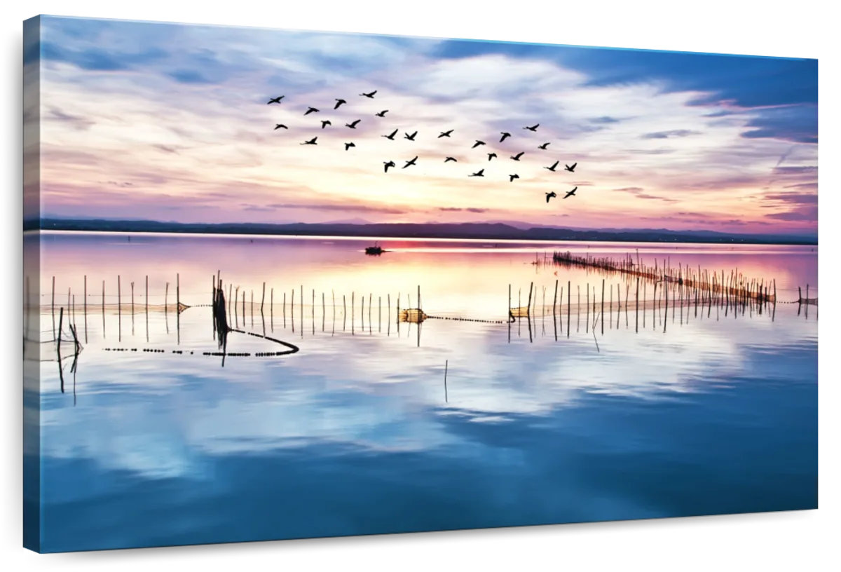 Millwood Pines Alvord Cloudy Sunset Lake | Wayfair