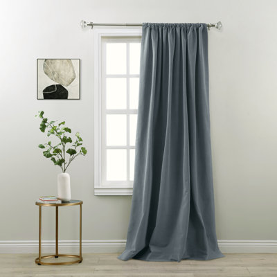 Cotton Blend Room Darkening Curtain Single Panel