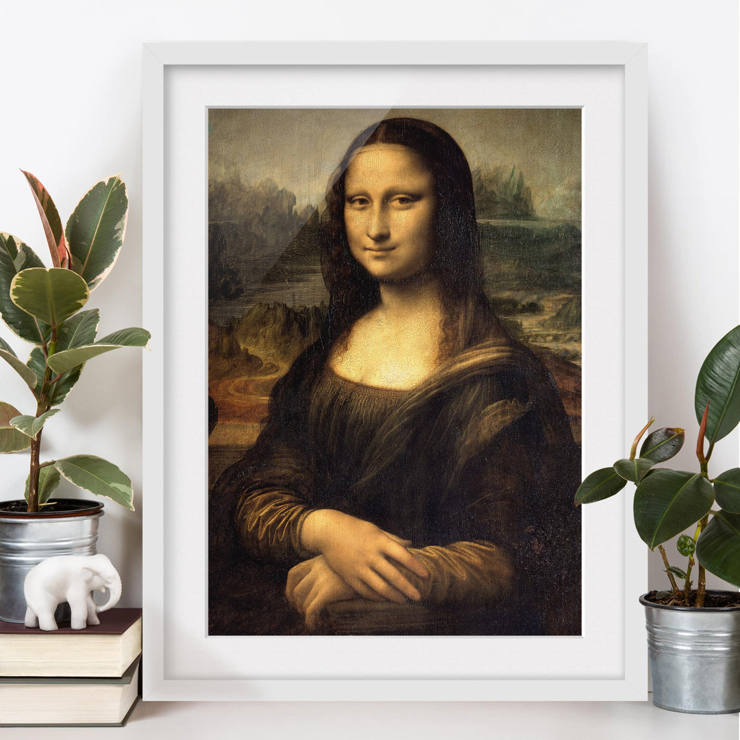 Gerahmtes Papierbild Mona Lisa von Leonardo da Vinci