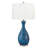 Balsamo 30" Light Blue and Dark Blue Table Lamp with USB Port