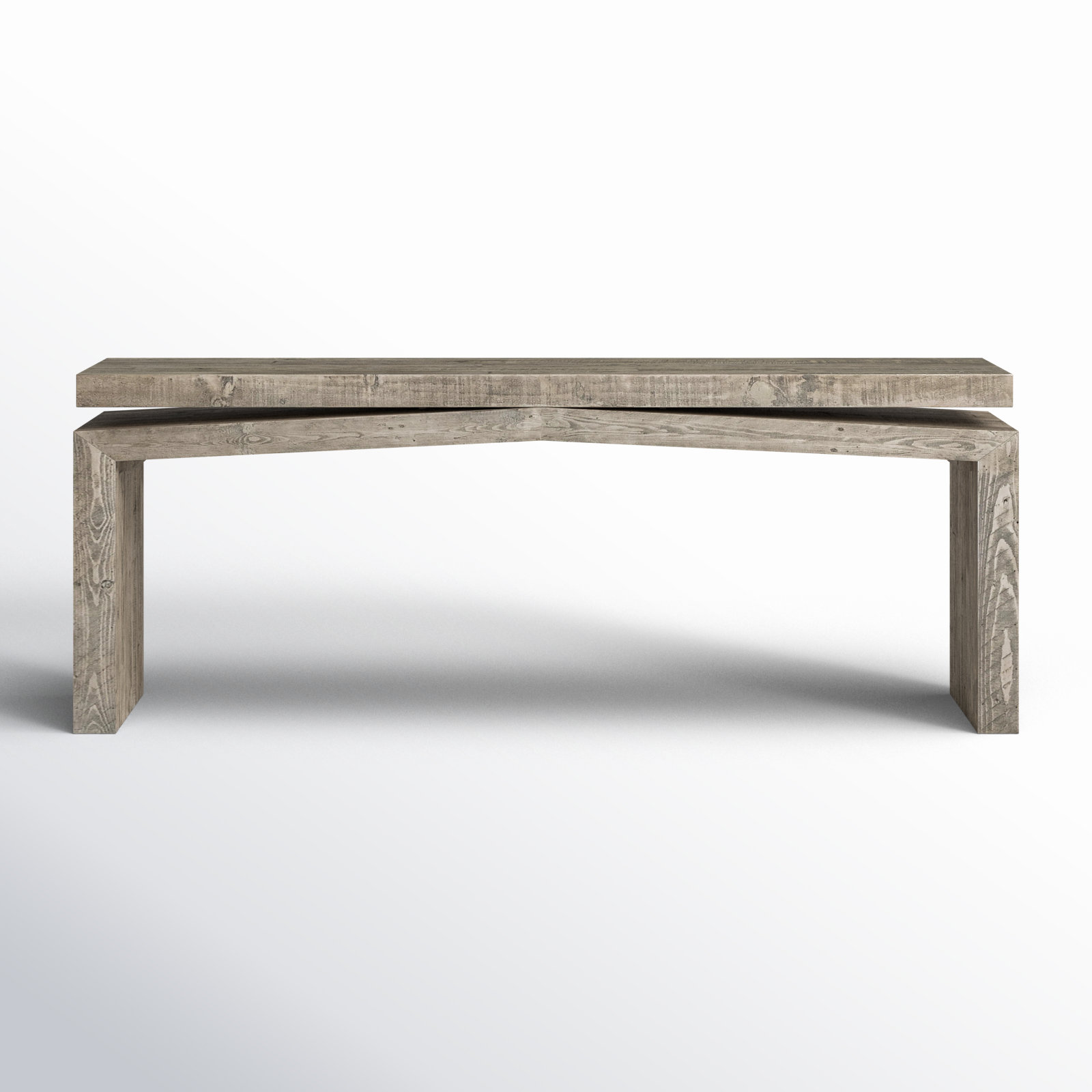 Henn Solid Wood Console Table, Weathered Wheat, 30.75" H x 78.75" W x 15" D