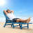 HDPE Patio Chaise Lounge, 4-Position Adjustable Backrest Outdoor Lounger-859724168