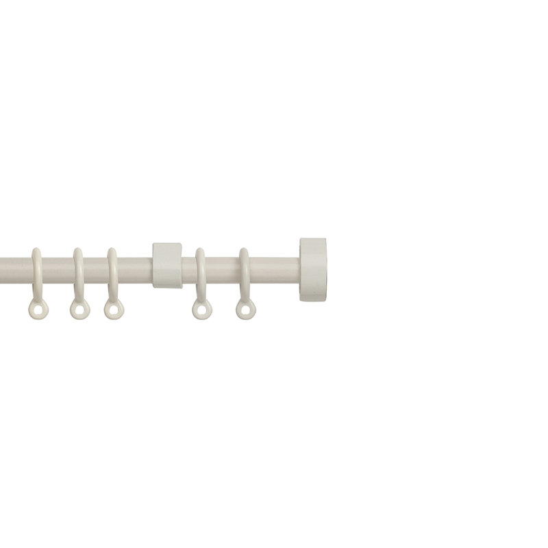 Malysa 280cm 1cm Single Curtain Pole, Cream