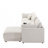 Modular Sectional Sofa With Storage Console And Movable Ottoman