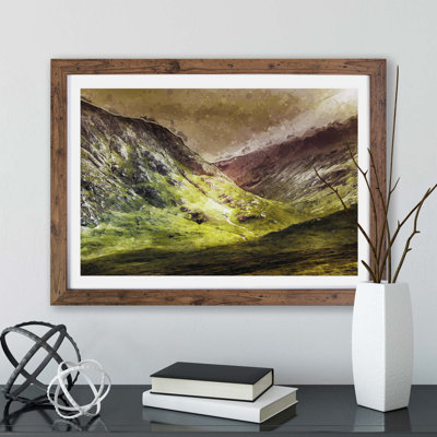 Mountains of Glencoe in Scotland - Framed Print