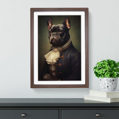 French Bulldog Romanticism - Framed Print