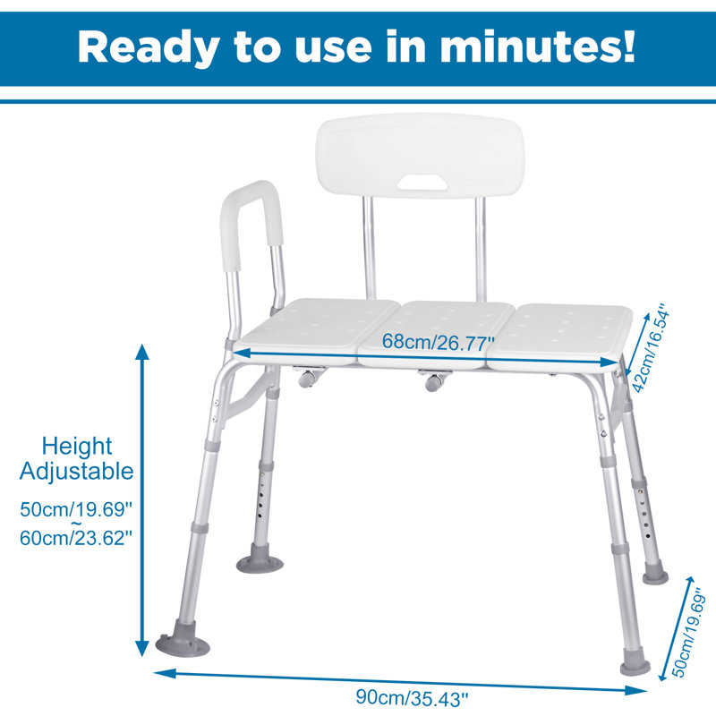 Shower Bench with Bakcrest and Arm