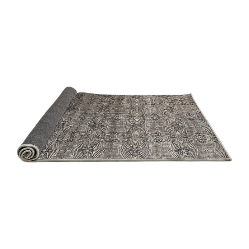 Tapis gris zone contemporaine, Rond 5 pi