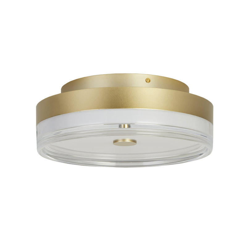 Bacquie Acrylic LED Flush Mount, Gold, 8.50cm H x 30cm W x 30cm D