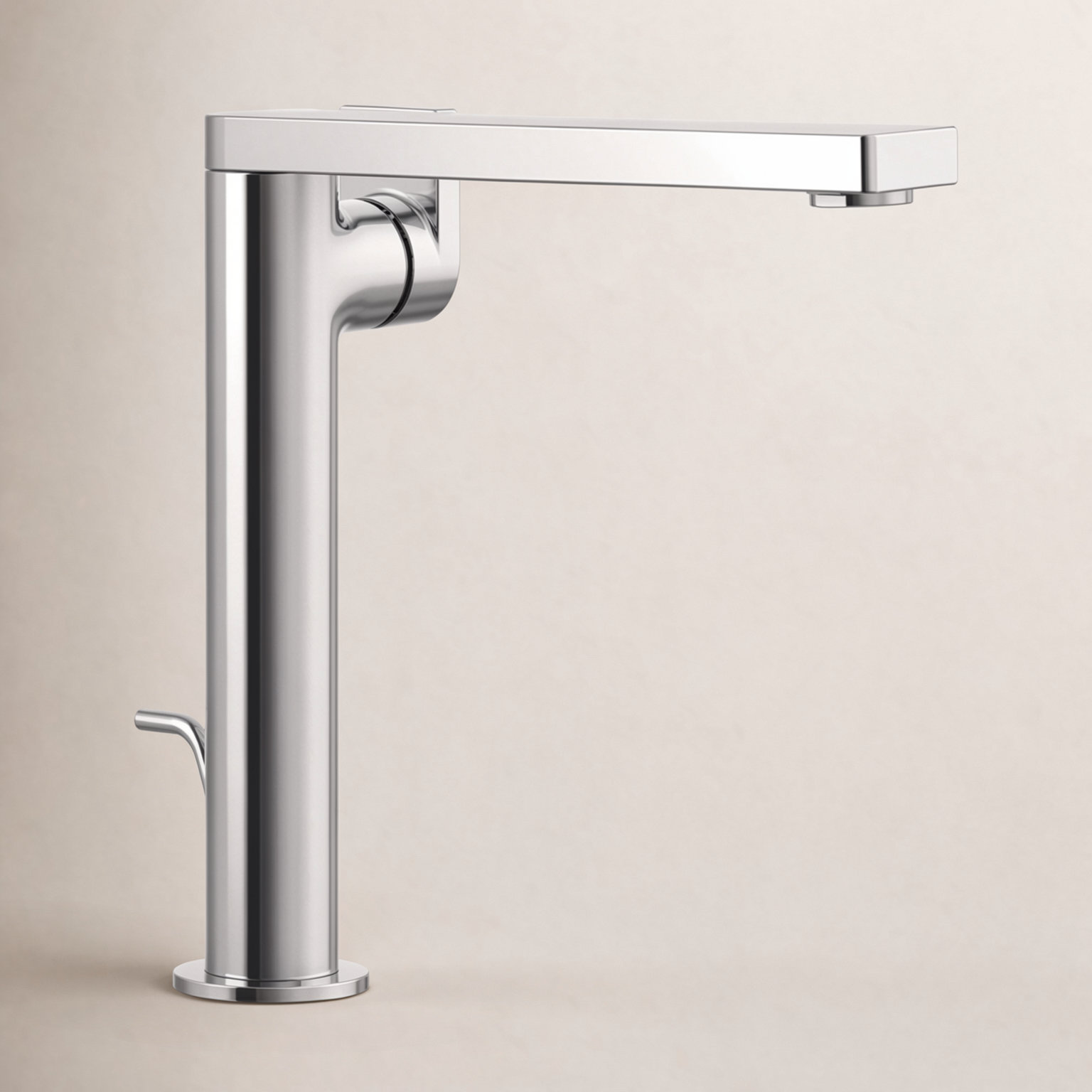 Composed Single-Hole Bathroom Faucet with Drain, Polished Chrome