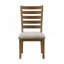 Ensemble de chaises d'appoint de style traditionnel cerisier 2 pièces avec structure en bois et dossier à échelle