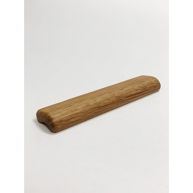 Lacquered Oak Glove 6-5/16" Center to Center Wood Cabinet Handle