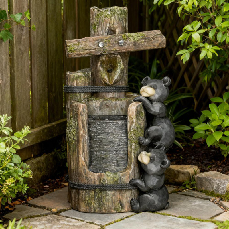 3-Tier Resin Waterfall Fountain (Black+Brown)