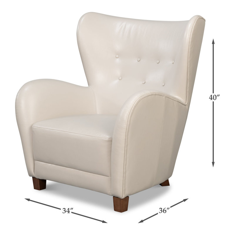 Lombard Club Chair, Crystal White