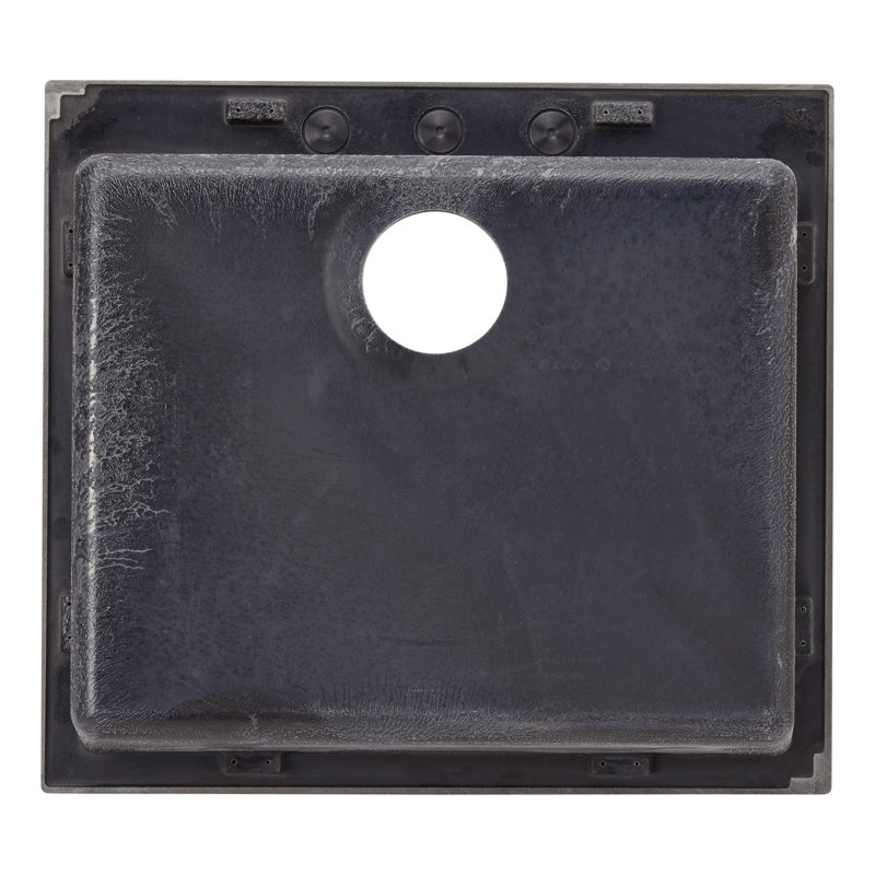 Holcomb 22" L Drop-In Kitchen Sink, Black